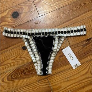 Luxsea Black Velvet Crochet Bikini Bottom - Size Small